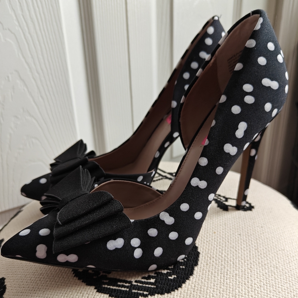 Betsey Johnson polka dot heels